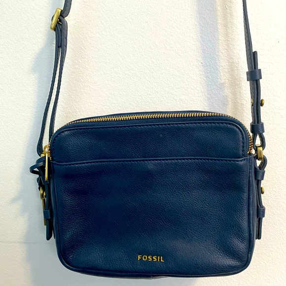 Fossil Piper Gem Navy Leather Crossbody - Picture 3 of 8